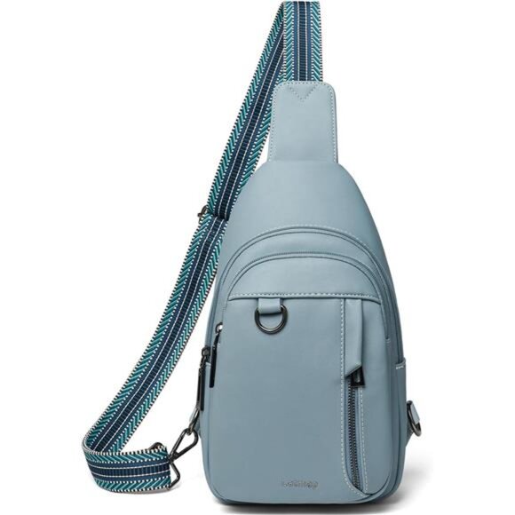 7L Sling Bag for Women Men Leather Small Sling Backpack Daypack